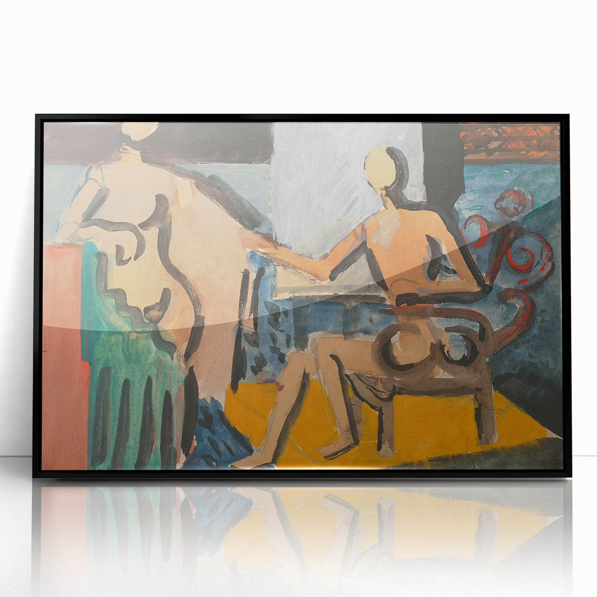 Abstract Atelier Scene - Modern Art Print for Minimalist Contemporary Decor