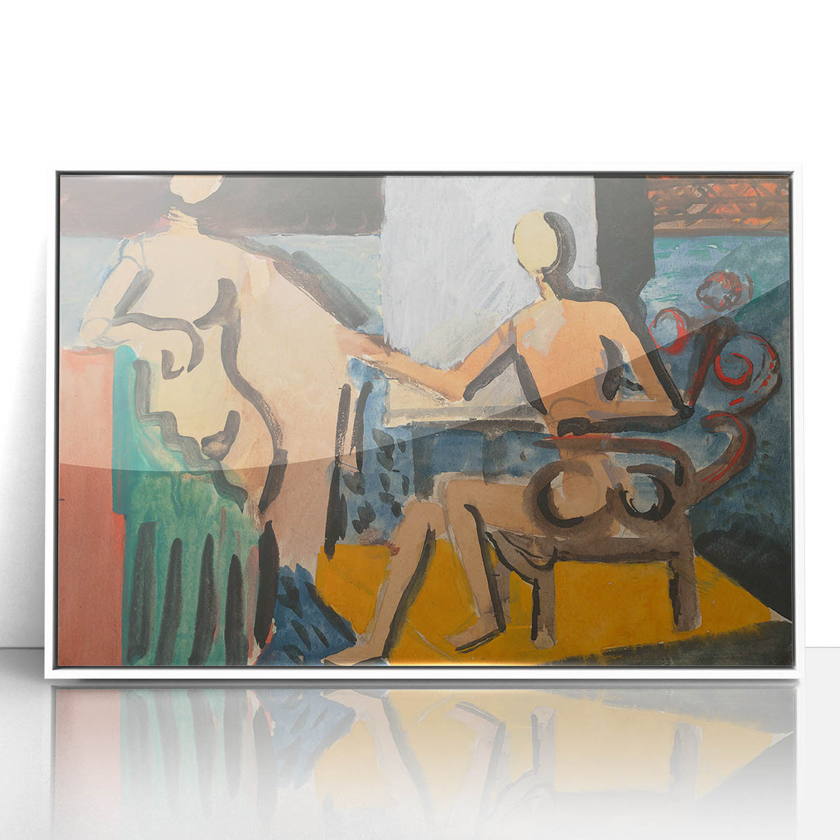 Abstract Atelier Scene - Modern Art Print for Minimalist Contemporary Decor
