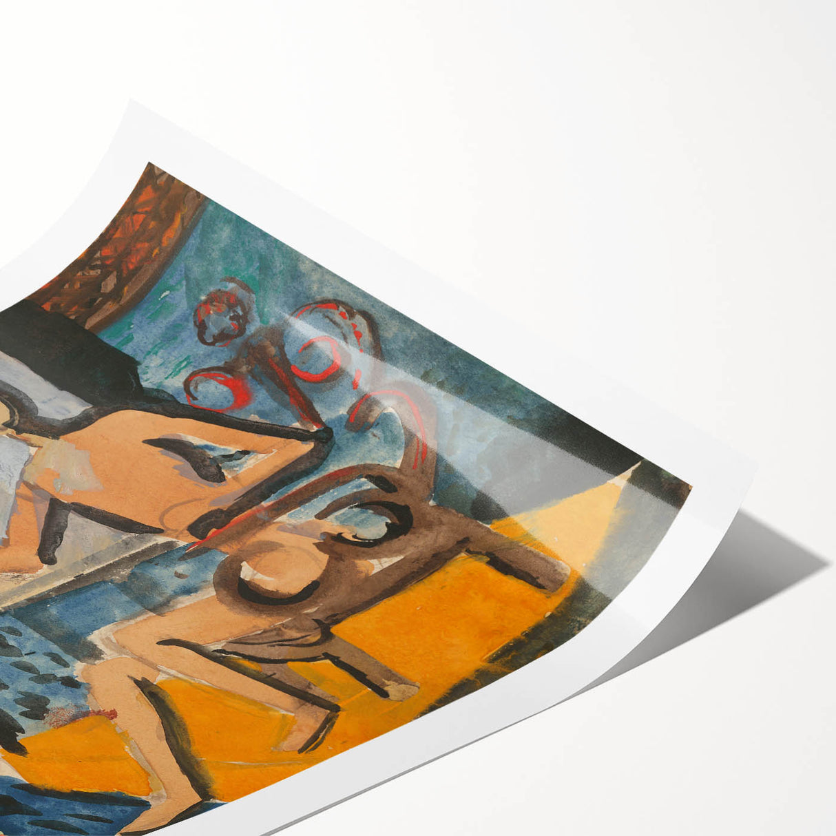 Abstract Atelier Scene - Modern Art Print for Minimalist Contemporary Decor