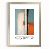 Textured abstract art print in deep red and black hues, framed in silver, ideal for modern bedroom ambiance.