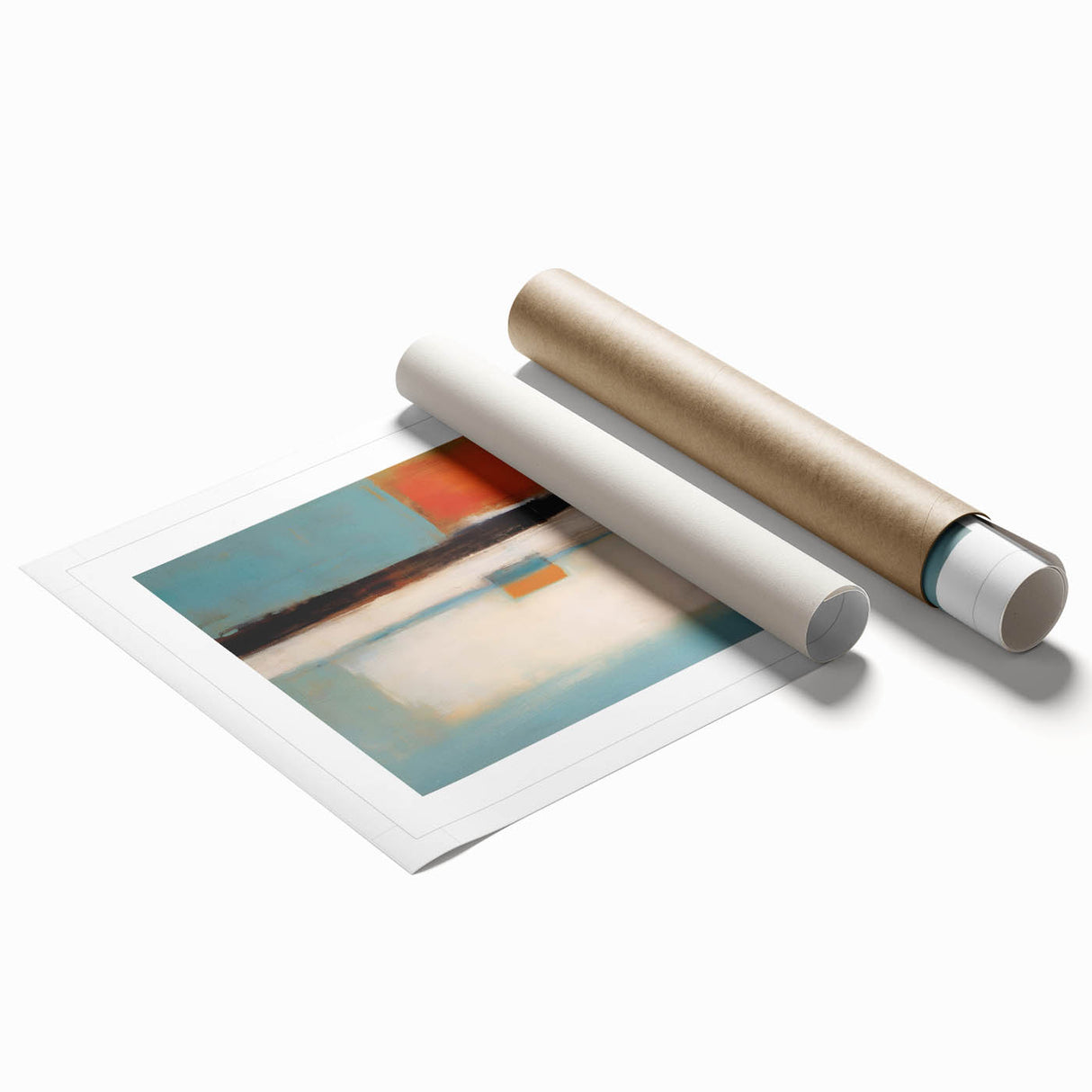 Extra large rolled print of a modern floral art in vibrant hues, suitable for classy bathroom wall art.