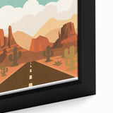 Arizona Retro Travel Poster | Grand Canyon Desert Road Print