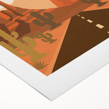 Arizona Retro Travel Poster | Grand Canyon Desert Road Print