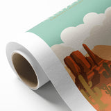 Arizona Retro Travel Poster | Grand Canyon Desert Road Print