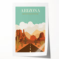 Arizona Retro Travel Poster | Grand Canyon Desert Road Print