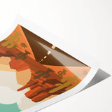 Arizona Retro Travel Poster | Grand Canyon Desert Road Print