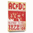 Retro AC/DC Highway to Hell Poster - Vintage 1979 Tour Wall Art