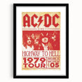 Retro AC/DC Highway to Hell Poster - Vintage 1979 Tour Wall Art