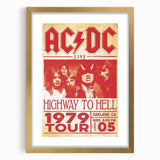 Retro AC/DC Highway to Hell Poster - Vintage 1979 Tour Wall Art