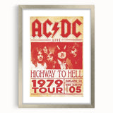 Retro AC/DC Highway to Hell Poster - Vintage 1979 Tour Wall Art