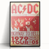 Retro AC/DC Highway to Hell Poster - Vintage 1979 Tour Wall Art