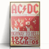 Retro AC/DC Highway to Hell Poster - Vintage 1979 Tour Wall Art