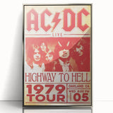 Retro AC/DC Highway to Hell Poster - Vintage 1979 Tour Wall Art