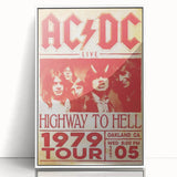 Retro AC/DC Highway to Hell Poster - Vintage 1979 Tour Wall Art