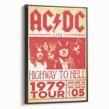 Retro AC/DC Highway to Hell Poster - Vintage 1979 Tour Wall Art