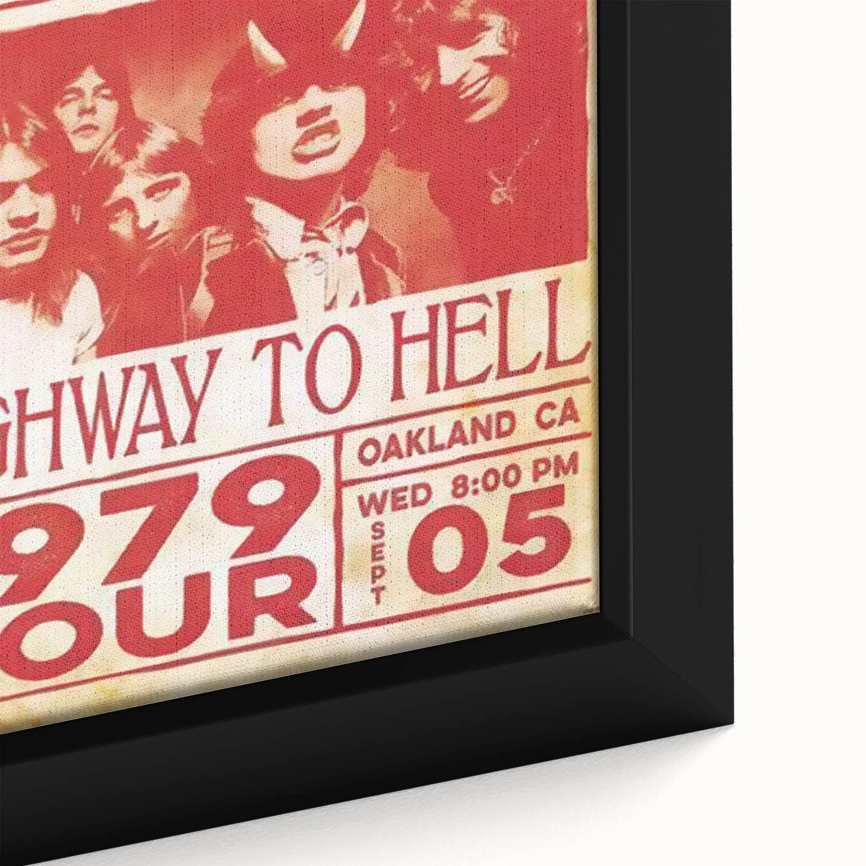 Retro AC/DC Highway to Hell Poster - Vintage 1979 Tour Wall Art