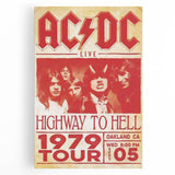 Retro AC/DC Highway to Hell Poster - Vintage 1979 Tour Wall Art