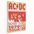 Retro AC/DC Highway to Hell Poster - Vintage 1979 Tour Wall Art