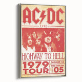 Retro AC/DC Highway to Hell Poster - Vintage 1979 Tour Wall Art