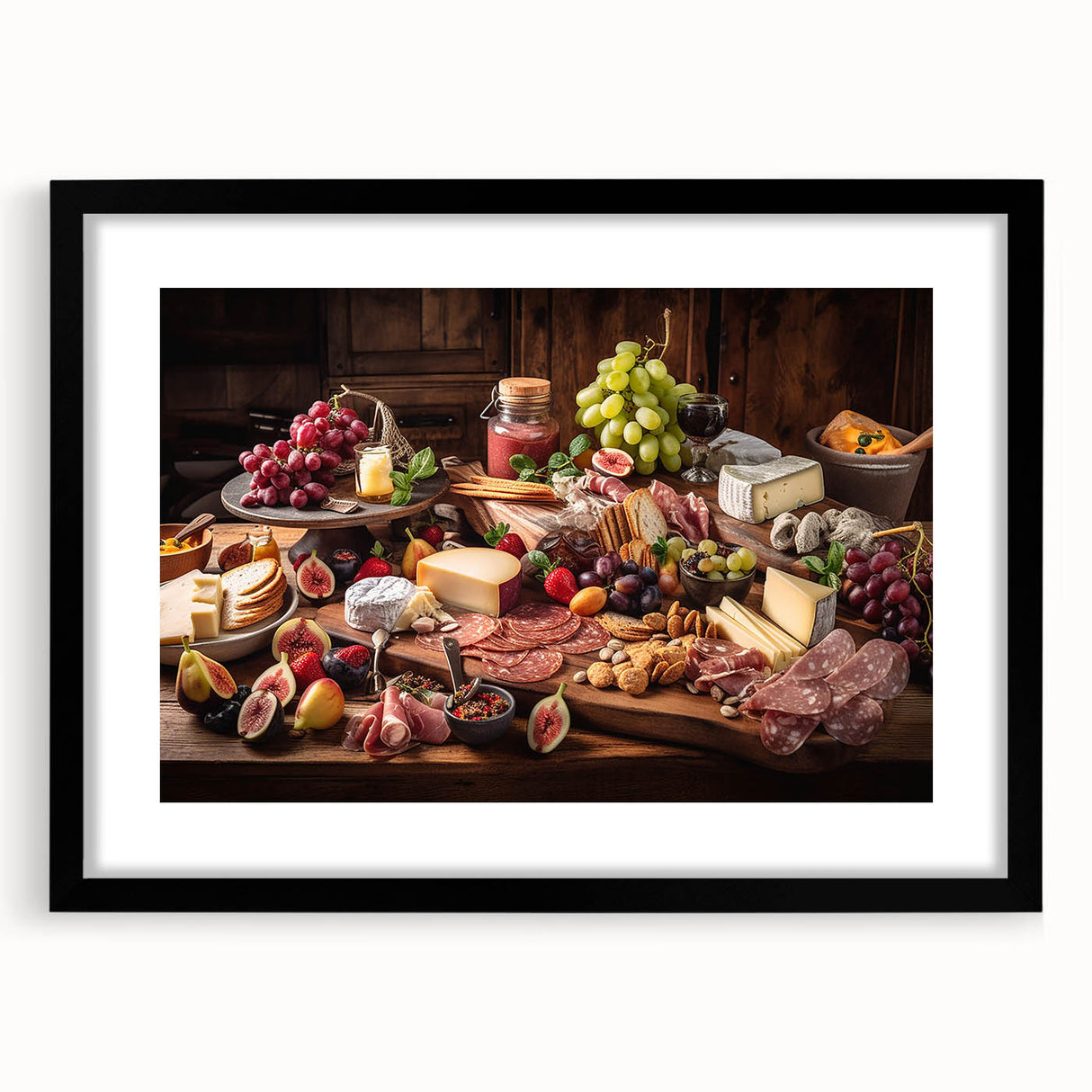Gourmet Charcuterie Spread - Kitchen Wall Art for Food Lovers
