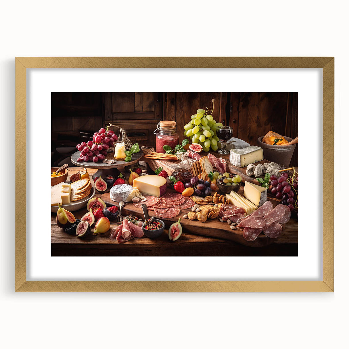 Gourmet Charcuterie Spread - Kitchen Wall Art for Food Lovers