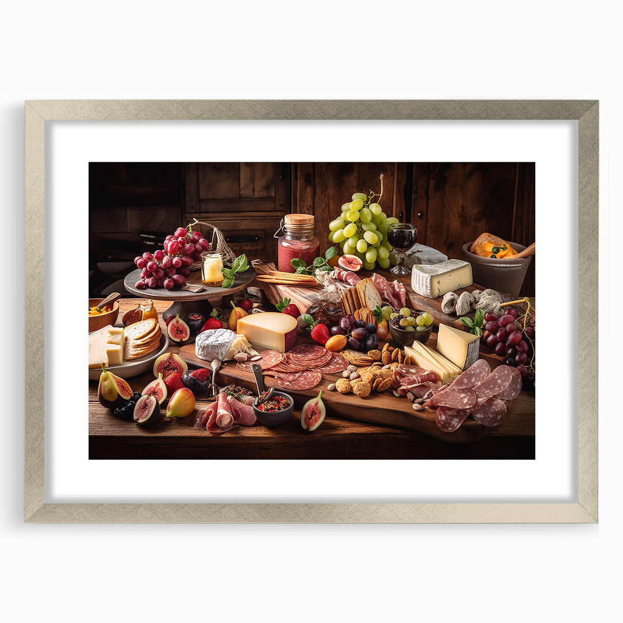 Gourmet Charcuterie Spread - Kitchen Wall Art for Food Lovers