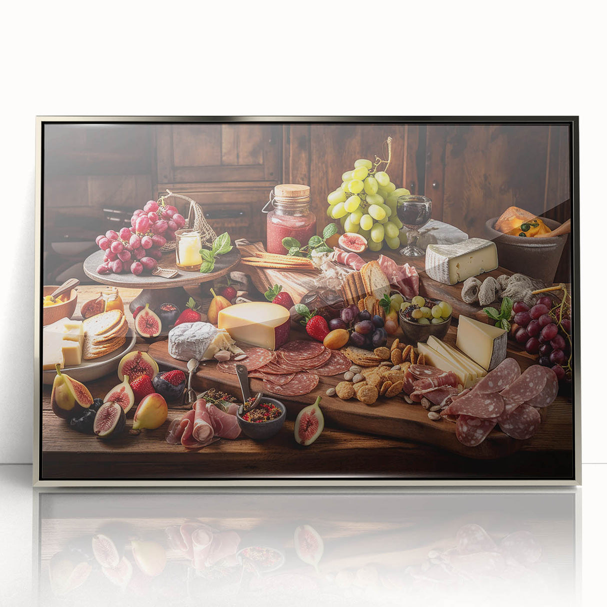 Gourmet Charcuterie Spread - Kitchen Wall Art for Food Lovers
