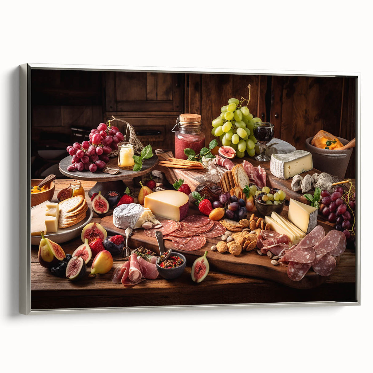 Gourmet Charcuterie Spread - Kitchen Wall Art for Food Lovers