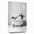 Bathroom Wall Art - Playful Penguins in Bathtub
