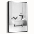 Bathroom Wall Art - Playful Penguins in Bathtub