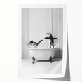 Bathroom Wall Art - Playful Penguins in Bathtub