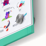 Insects Kids Educational Wall Art – Learning Poster