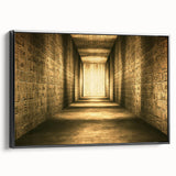 Black and white framed canvas depicting a vintage Egyptian landscape, ideal for bedroom wall art.