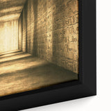 Framed canvas depicting a textured, colorful African landscape in large format, ideal for living room decor.