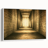 Framed canvas depicting a vintage-style landscape of the Egyptian desert, ideal for bedroom wall art.