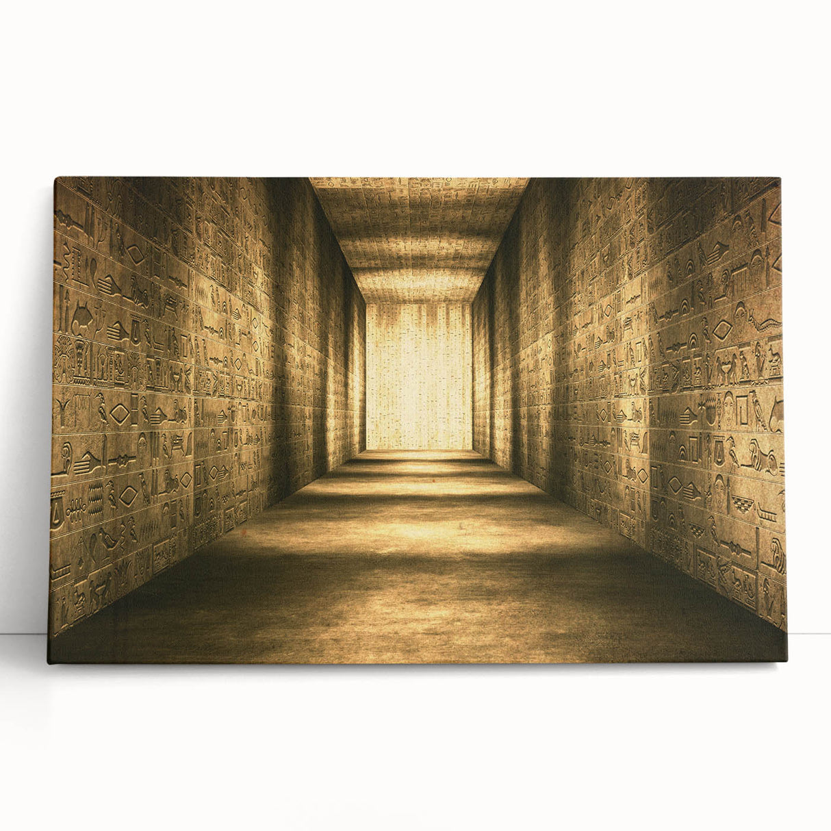 Black and white stretched canvas of Egyptian scenery, ideal for kitchen wall art or bedroom ambiance.