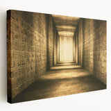 Large stretched canvas depicting a serene Egyptian landscape with soft pastel tones, ideal for kitchen wall art.