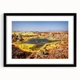 Extra large abstract art print featuring a colorful, textured depiction of the Ethiopian landscape on a framed canvas.