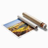 Extra large rolled canvas featuring a serene Ethiopian landscape in muted earth tones, ideal for classy bathroom wall art.
