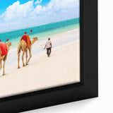 Framed canvas featuring a textured black wall art of a vibrant African savannah scene, ideal for living room decor.