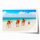 Extra large rolled print depicting a serene Kenyan landscape with vibrant green and earth tones.