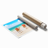 Extra large rolled print featuring a serene Kenyan landscape with vibrant greenery and distant mountains.