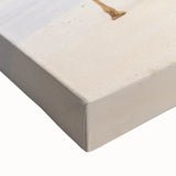 Large art featuring a black and white Kenyan landscape on stretched canvas, suitable for bedroom decor.