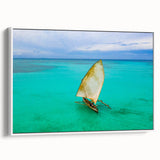 Framed canvas depicting a vintage-style Madagascar landscape in muted earth tones, ideal for bedroom wall art.