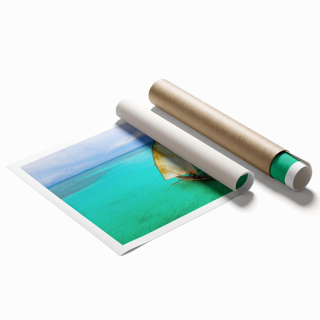 Extra large rolled print of a Madagascar landscape with vibrant florals.