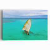 Black and white stretched canvas of Madagascar scenery, ideal for kitchen wall art.