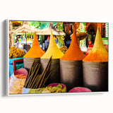 Framed canvas depicting a vintage-style Moroccan landscape in black and white tones, ideal for bedroom wall art.