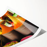 Extra large wall art featuring line art flowers in neutral tones on a rolled print, suitable for large living room decor.