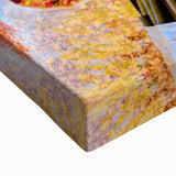 Large art featuring a black and white Moroccan landscape on stretched canvas, suitable for bedroom wall decor.