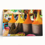 Large black and white photo of Moroccan scenery on stretched canvas, ideal for kitchen wall art or bedroom ambiance.